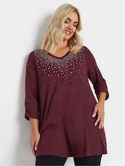 Rojo - Yours Curve Stud Swing Tunics - Imagen 1 de 5