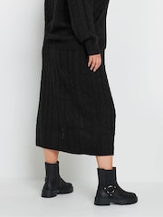 Yours Curve Black Cable Skirt - Image 4 of 6