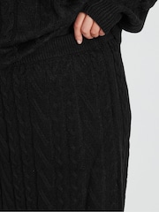 Yours Curve Black Cable Skirt - Image 5 of 6