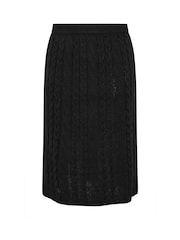 Yours Curve Black Cable Skirt - Image 6 of 6
