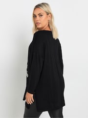 Yours Curve Black Baubles Novelty Long Sleeve Christmas T-Shirt - Image 2 of 5