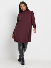 Yours Curve Purple Lettuce Edge Tunic - Image 2 of 5