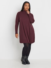 Yours Curve Purple Lettuce Edge Tunic - Image 3 of 5