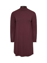 Yours Curve Purple Lettuce Edge Tunic - Image 5 of 5