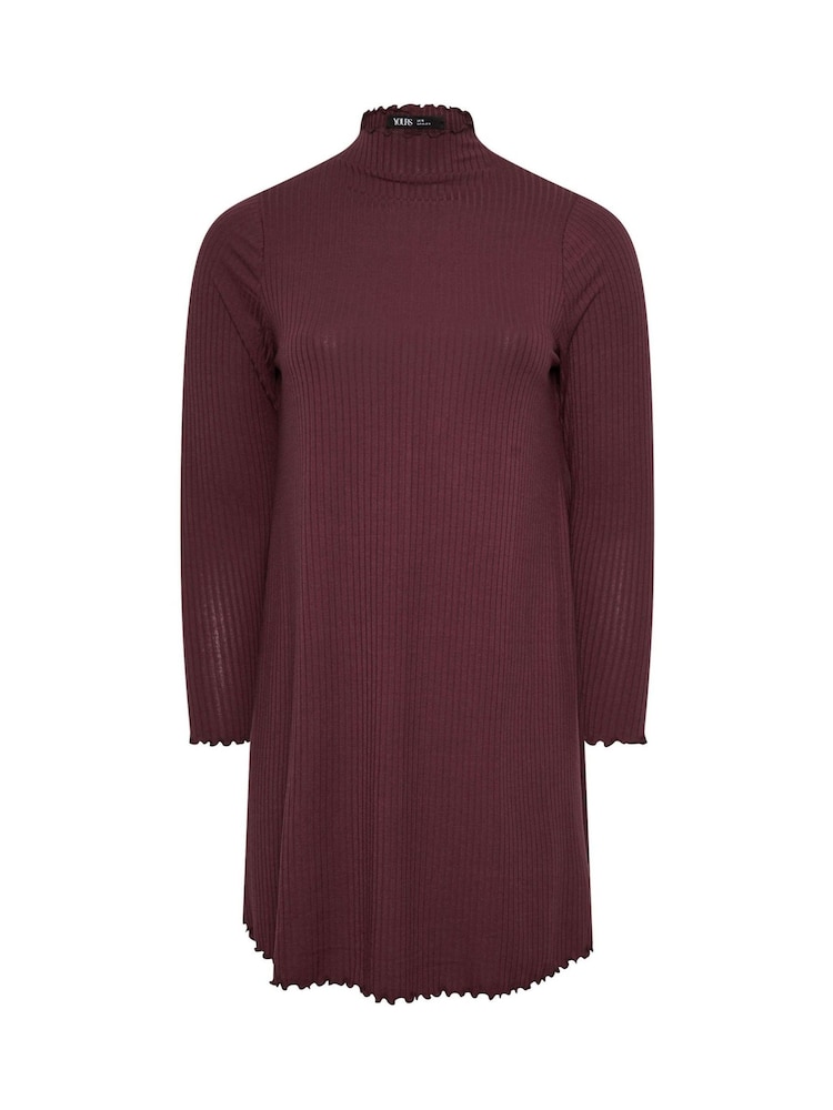 Yours Curve Purple Lettuce Edge Tunic - Image 5 of 5