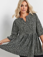 Yours Curve Black Smock Top - Image 1 of 5