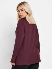 Yours Curve Purple Long Sleeve Turtle Neck Top - Image 3 of 5