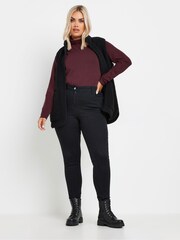 Yours Curve Purple Long Sleeve Turtle Neck Top - Image 4 of 5