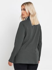 Yours Curve Grey Long Sleeve Turtle Neck T-Shirts 2 Pack - Image 5 of 8