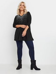 Negro - Yours Curve Stud Swing Tunics - Imagen 3 de 6