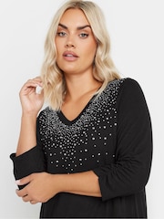 Negro - Yours Curve Stud Swing Tunics - Imagen 5 de 6