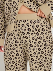 Yours Curve Natural Limited Animal Wide Leg Trousers - Image 4 of 4