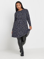 Yours Curve Grey Lettuce Edge Tunic - Image 1 of 5