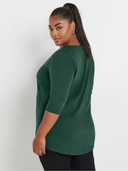 Yours Curve Green Christmas Tree Novelty T-Shirt - Image 3 of 5