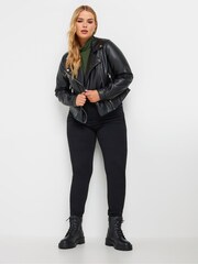 Yours Curve Green Long Sleeve Turtle Neck Top - Image 2 of 5