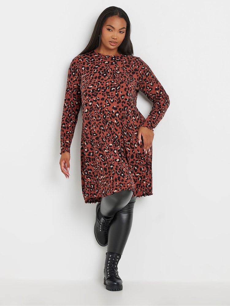 Yours Curve Red Lettuce Edge Tunic - Image 1 of 6