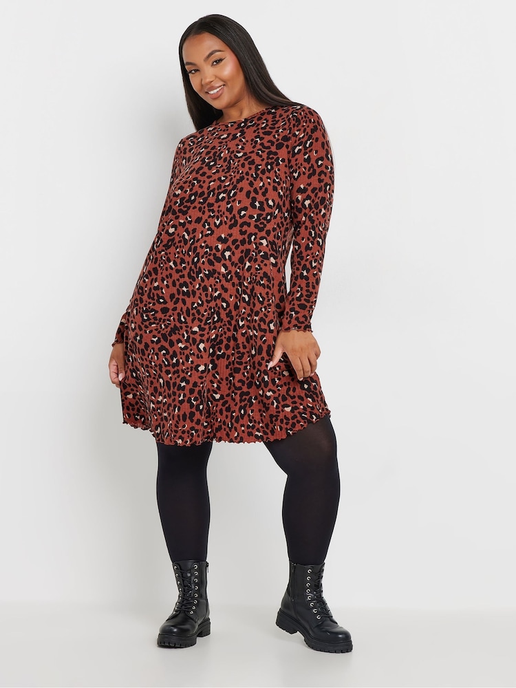 Yours Curve Red Lettuce Edge Tunic - Image 2 of 6
