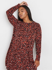 Yours Curve Red Lettuce Edge Tunic - Image 4 of 6