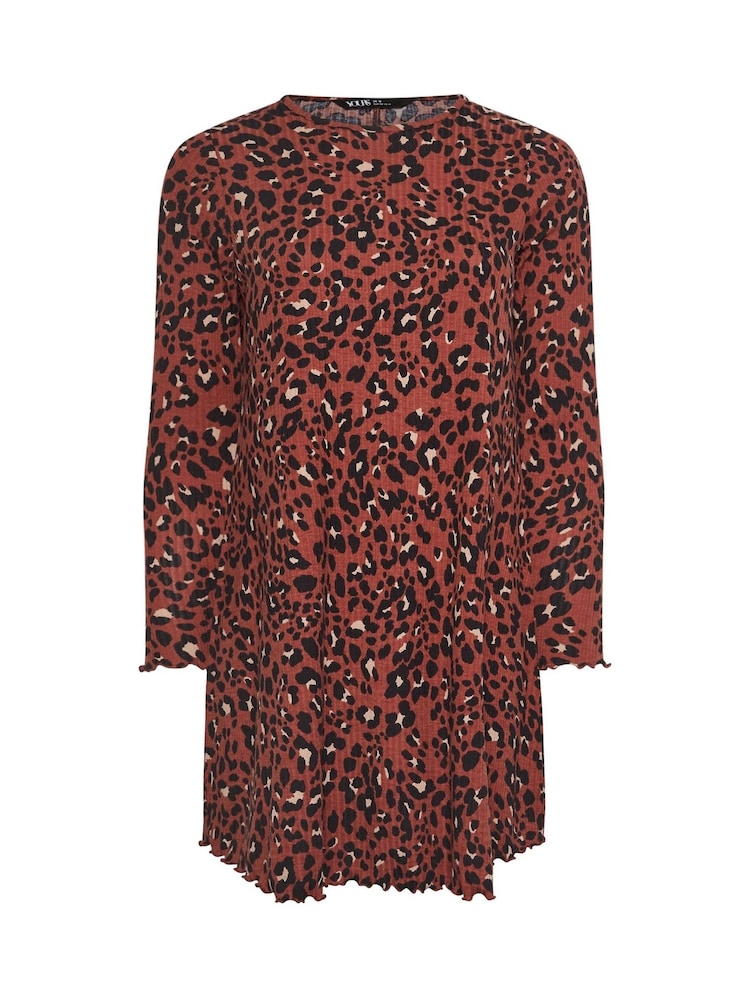 Yours Curve Red Lettuce Edge Tunic - Image 6 of 6