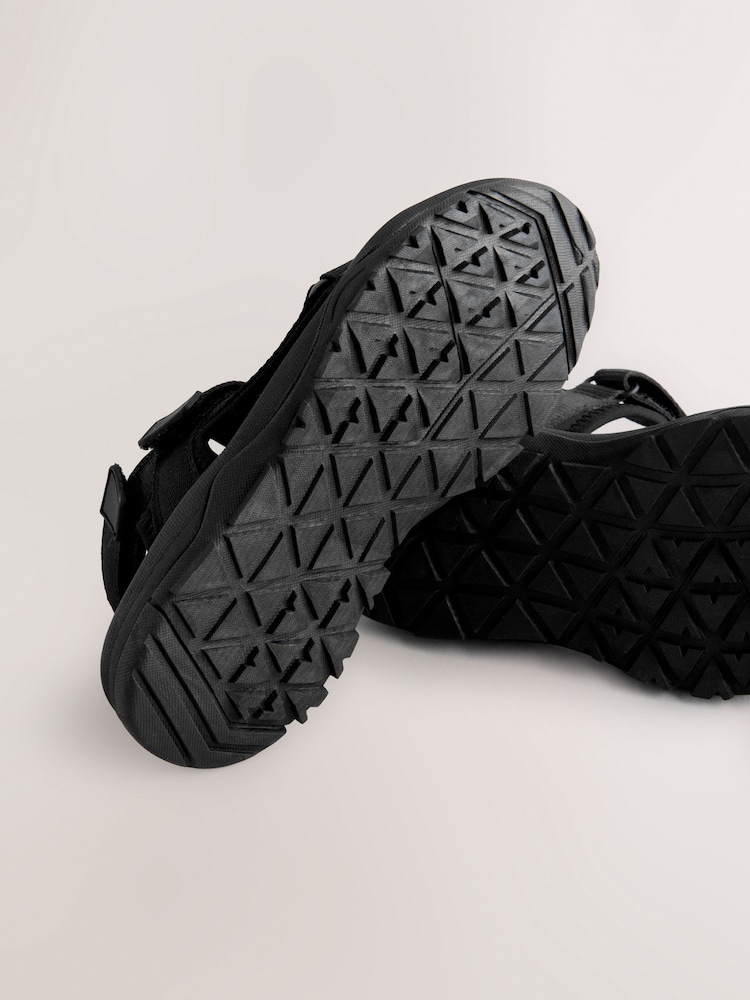 Schwarz - Touch Fastening Strap Trekker Walking Sandals - Bild 5 von 5 Schwarz - Touch Fastening Strap Trekker Walking Sandals - Bild 5 von 5