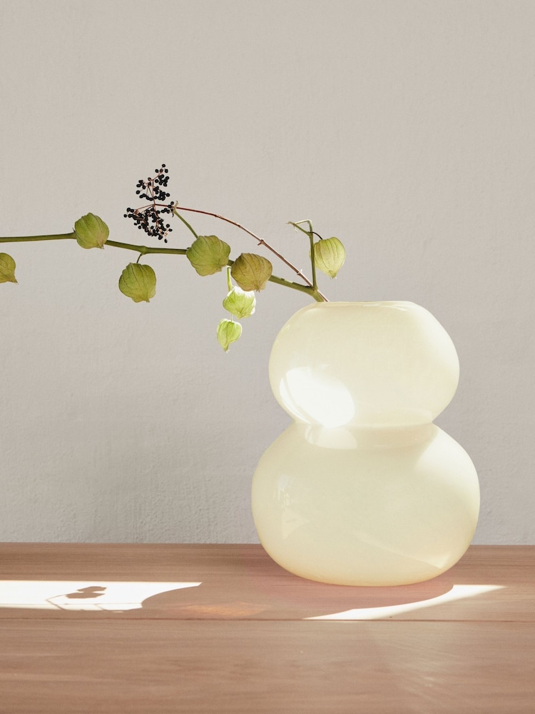 OYOY Living Vanilla Lasi Large Vase - Image 1 of 4 OYOY Living Vanilla Lasi Large Vase - Image 1 of 4