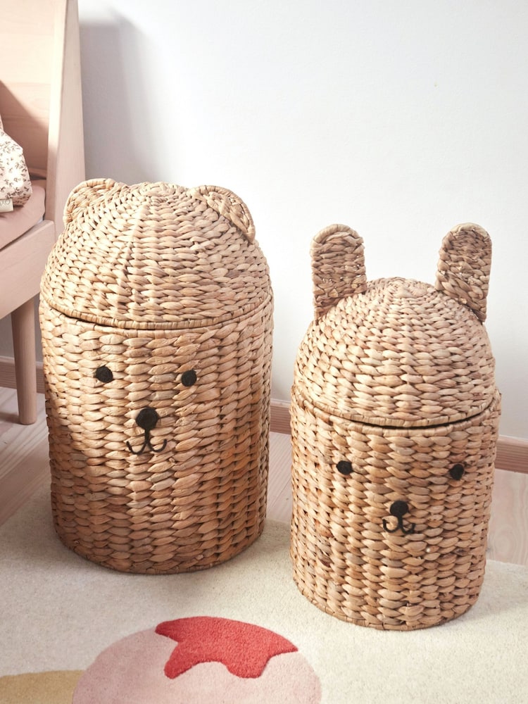 OYOY Mini Nature Bear And Rabbit Storage Basket - Image 1 of 4 OYOY Mini Nature Bear And Rabbit Storage Basket - Image 1 of 4