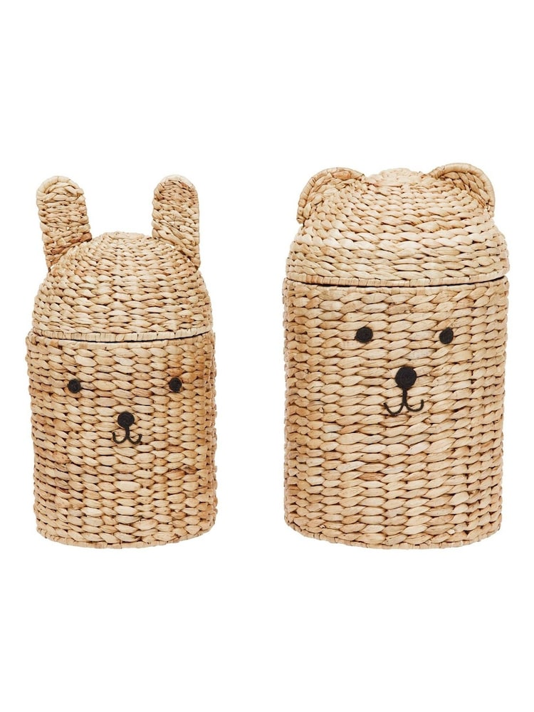 OYOY Mini Nature Bear And Rabbit Storage Basket - Image 4 of 4