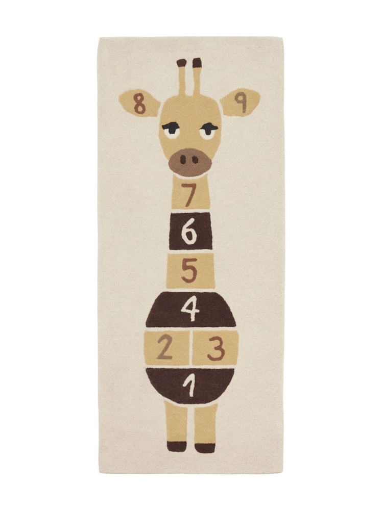 OYOY Mini Yellow Giraffe Hopscotch Rug - Image 2 of 2