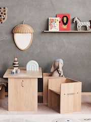 OYOY Mini Nature Acorn Rattan Wall Mirror - Image 1 of 3
