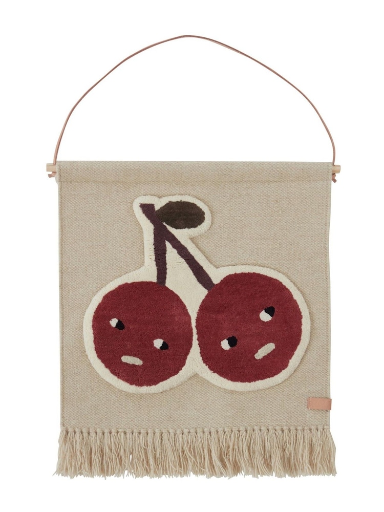 OYOY Mini Red Cherry On Top Wall Rug - Image 2 of 2