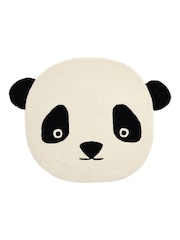OYOY Mini White Black Panda Rug - Image 2 of 2