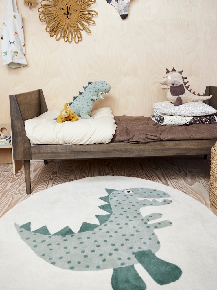 OYOY Mini Green Theo Dino Rug - Image 1 of 3 OYOY Mini Green Theo Dino Rug - Image 1 of 3