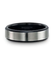 Beaverbrooks Mens Zirconium Black Ring - Image 2 of 4