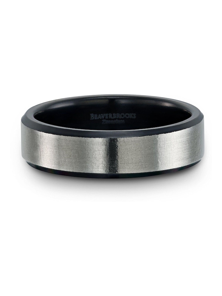 Beaverbrooks Mens Zirconium Black Ring - Image 2 of 4