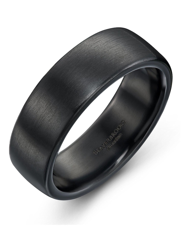 Beaverbrooks Mens Zirconium Black Ring - Image 1 of 4