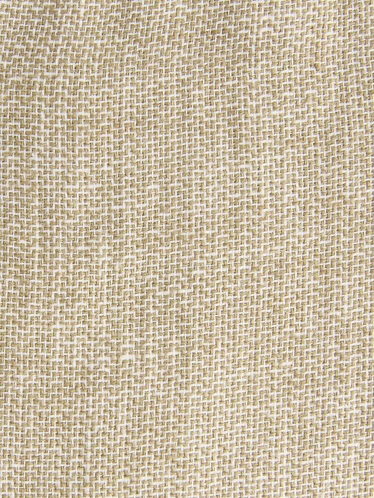 Neutral Elasticated Waist Textured Linen Blend Trousers - Image 9 of 9