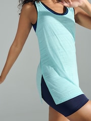 Aqua Blue Active Lightweight Longline Vest - Image 4 of 7
