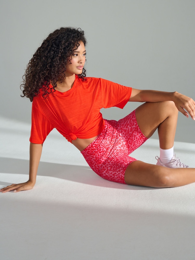 Pink Animal Active Power Cycling Shorts - Image 1 of 8