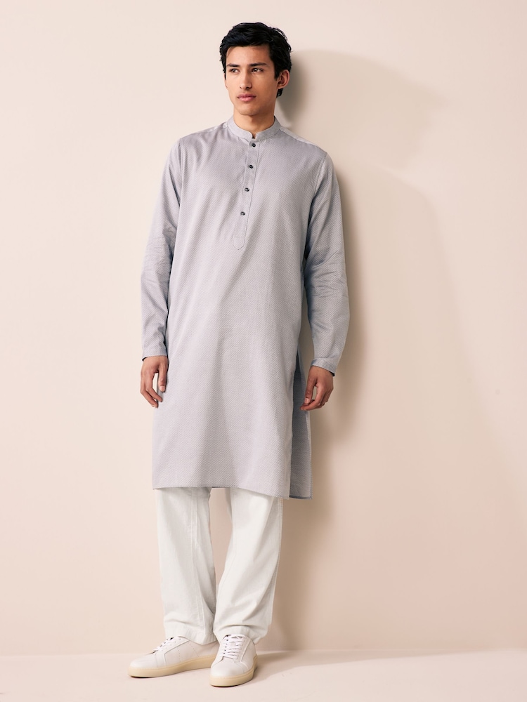 Weiß - Herren Kurta-Hose mit Kordelzug am Taillenbund - Bild 2 von 9 Weiß - Herren Kurta-Hose mit Kordelzug am Taillenbund - Bild 2 von 9