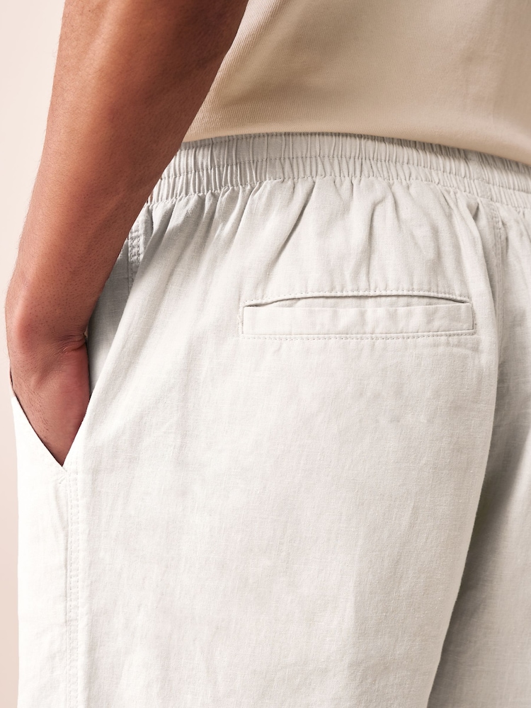 White Drawstring Waist Mens Kurta Trousers - Image 5 of 9