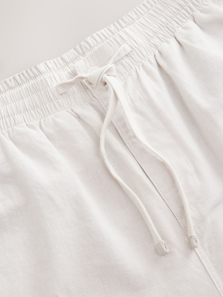 White Drawstring Waist Mens Kurta Trousers - Image 7 of 9