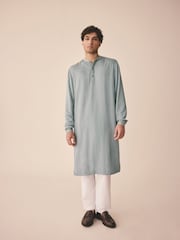 Bleu - Chemises Kurta plus longues - Image 1 de 5