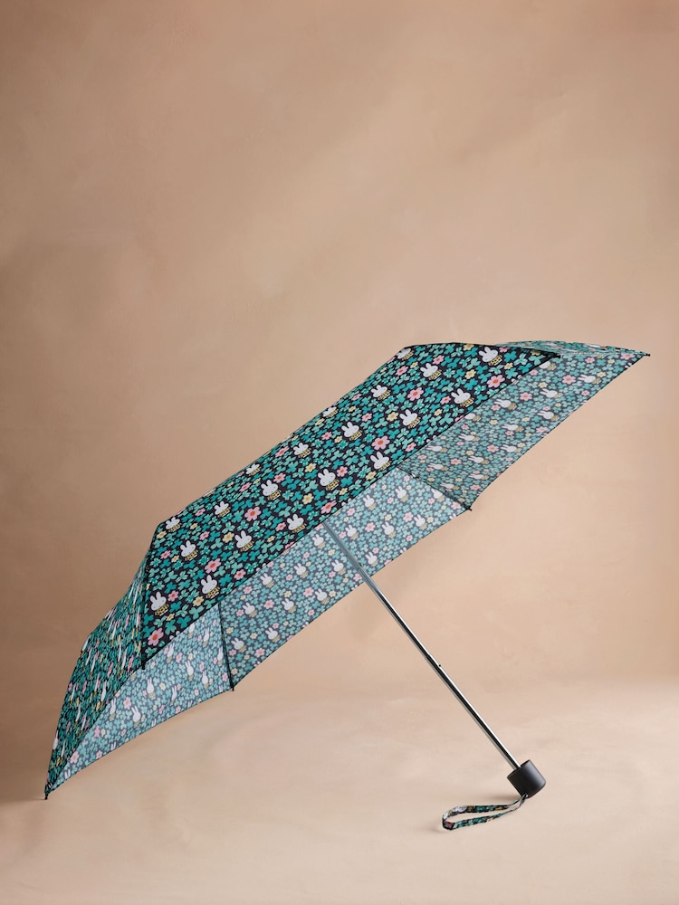Cath Kidston Black Ditsy Miffy Umbrella - Image 1 of 4
