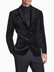 Ted Baker Black 100% Cotton Velvet Jacket - Image 1 of 6