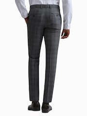 Ted Baker Grey Zion Charcl Text Chk Slim Trousers - Image 2 of 3