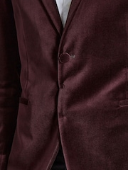 Ted Baker Red Velvet Jacket - Image 5 of 7
