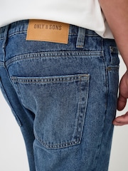 Only & Sons Blue Straight Fit Edge Jeans - Image 5 of 7