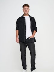 Only & Sons Black Slim Tapered Fit Rope Stretch Jeans - Image 1 of 6