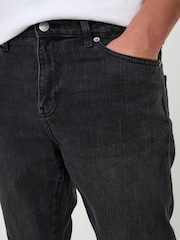 Only & Sons Black Slim Tapered Fit Rope Stretch Jeans - Image 2 of 6