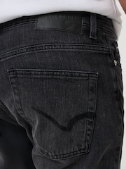 Only & Sons Black Slim Tapered Fit Rope Stretch Jeans - Image 5 of 6